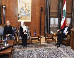 الرئيس بري يلتقي النائب أكرم شهيب وبهية الحريري