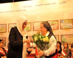 الحريري تنعي الأخت اوجني جنبرت :نذرت حياتها للتربية فكانت بيادر حصادها  وافرة الغلال