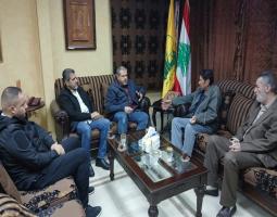 "حزب الله" يستعرض الاوضاع في مخيمات صيدا مع وفد "حركة أنصار الله"