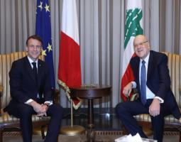 ميقاتي: ماكرون وعد بمتابعة العمل ودعم الحكومة الجديدة