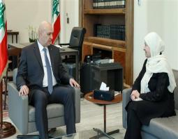 رئيس الجمهورية جوزاف عون استقبل بهية الحريري
