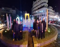 إنارة وتشغيل "نافورة ساحة النجمة" في صيدا بالتزامن مع حلول عيد الفطر المبارك