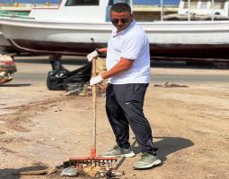 حملة تنظيف في ميناء الصيادين بصيدا بمبادرة من "فوج الإنقاذ الشعبي"