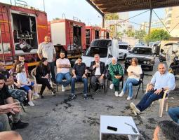 الصيدلي عمر مرجان وأعضاء اللائحة زاروا مركز إطفاء صيدا مستمعين الى مطالبهم