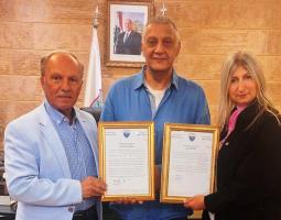 شهادتا تنويه من بديع لكل من الزعتري والملاح لدورهما في المكتب الاعلامي لبلدية صيدا