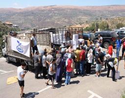 انطلاق عملية توزيع المساعدات للعائلات في الجنوب اللبناني