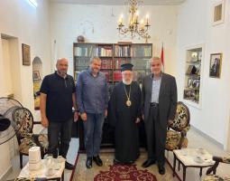 وفد من "حزب الله" يلتقي المطرانين الحداد والكفوري في صيدا ويطمئن على صحة المطران العمار