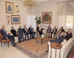 وفد "فصائل منظمة التحرير" يهنىء بهية الحريري بتعيينها نائباً لرئيس "تيار المستقبل"