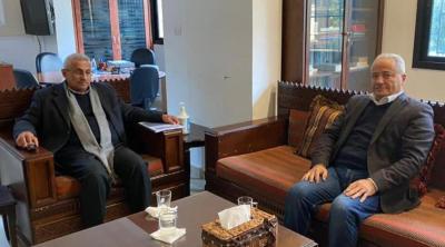 سعد يلتقي مرشحا لرئاسة الجمهورية , ويعرض المستجدات مع احد الوفود.