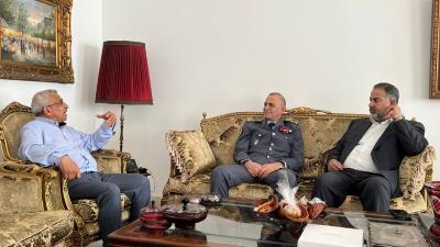 سعد والحريري يلتقيان قائد قوى الامن الداخلي في الجنوب العميد الحجار