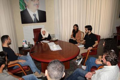 الحريري تلتقي وفودا من جمعيات اهلية تطوعية... و