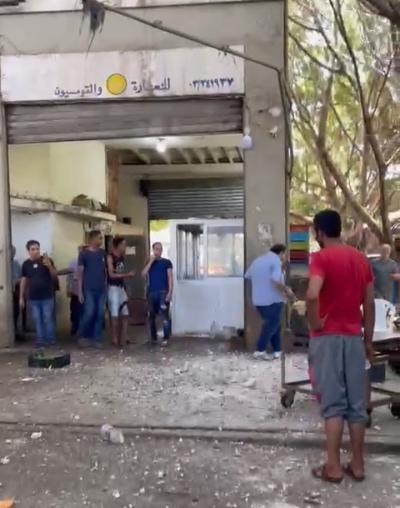 سقوط قذيفة على حسبة صيدا والاضرار مادية