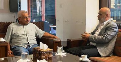 سعد يلتقي وفودا حزبية ويستعرض تطورات الحرب على غزة  وعلى الحدود اللبنانية في الجنوب .