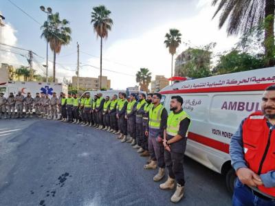 وقفة تضامنية للجمعيات الإسعافية في صيدا تنديداً باستهداف الهيئة الصحية الإسلامية في الجنوب