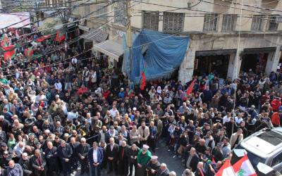 سعد في مسيرة الوفاء للشهيد معروف سعد : لم يبقَ للعروبةِ من وطنٍ إلّا فلسطين