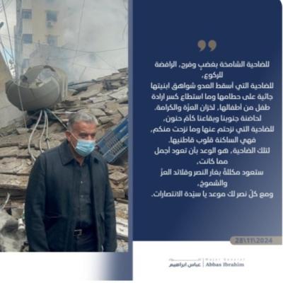 اللواء ابراهيم بعد جولة في الضاحية: مع كل نصر لكِ موعد يا سيّدة الانتصارات