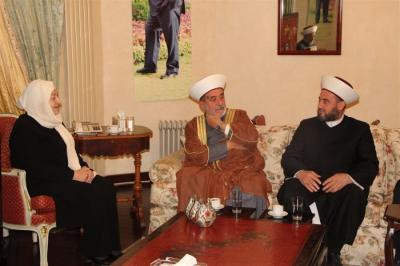 الحريري تلتقي المفتي الغزاوي ووفداً من أزهر البقاع بحضور المفتي سوسان