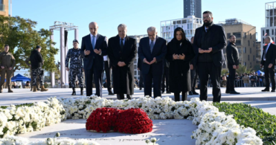 الرئيس سلام زار ضريح الرئيس الشهيد يرافقه متري: لا أمان في ظل الافلات من العقاب