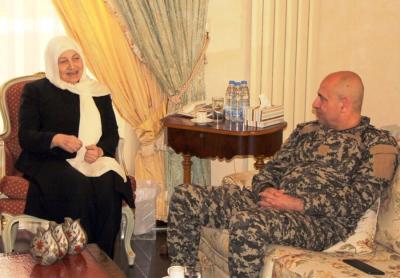 الحريري تلتقي المدير الجديد لأمن الدولة في الجنوب العميد وسيم  النقيب