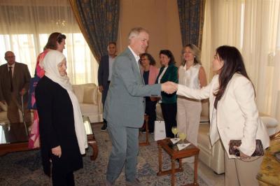 الحريري استقبلت سفراء أجانب وممثلي منظمات دولية في صيدا