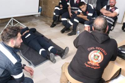 مناورة مشتركة للجهاز الطبي المتنقل في مؤسسة الحريري والدفاع المدني اللبناني – مركز صيدا الإقليمي