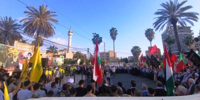 وقفة غضب حاشدة في صيدا نصرة للشعب الفلسطيني ومقاومته في غزة