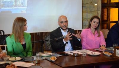 المرشّح لرئاسة بلدية صيدا عمر مرجان يلتقي الاعلاميين بحضور اعضاء من لائحته