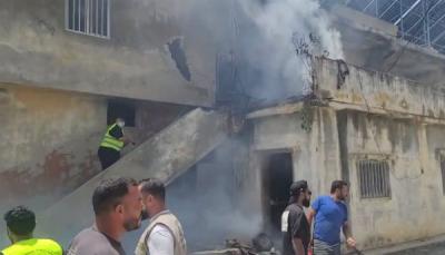 صاروخ من مخلفات الحرب انطلق من بورة للخردة في صيدا واصاب مكتب تابع لمعمل الاوكسجين