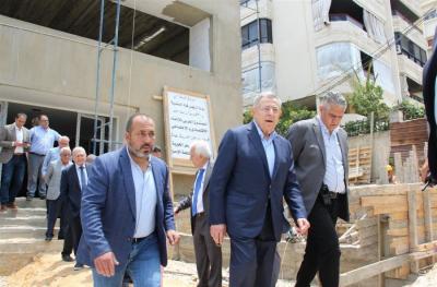 السنيورة تفقد سير العمل في مشروع مكافحة الإدمان' في الشرحبيل - بقسطا