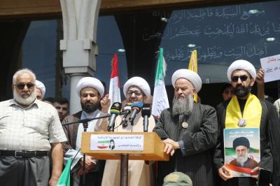 وقفة تضامنية مع الجمهورية الاسلامية في صيدا