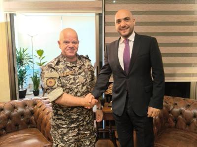 الصيدلي عمر مرجان يلتقي مدير عام أمن الدولة اللواء الركن إدكار لاوندس