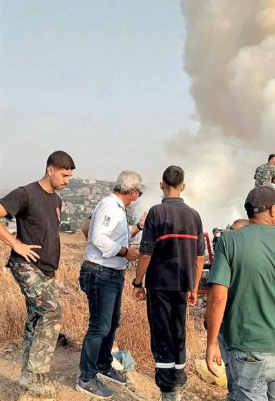 حجازي تابع موضوع حريق النفايات في صيدا: سنحاسب كل من سيتسبب بتفاقم المشكلة