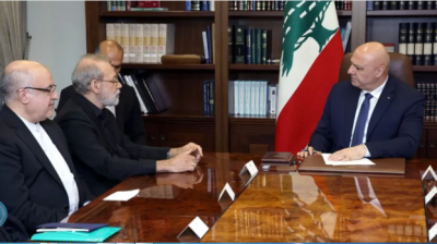 مواقف حاسمة لعون وسلام أمام لاريجاني: رفض التدخل الإيراني والاستقواء ليس مسموحاً