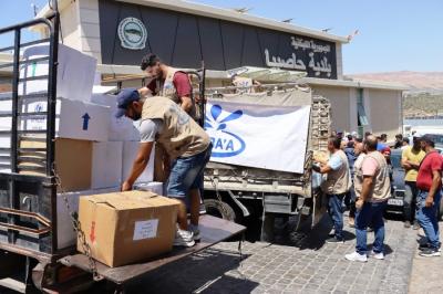 انطلاق عملية توزيع المساعدات للعائلات في الجنوب اللبناني