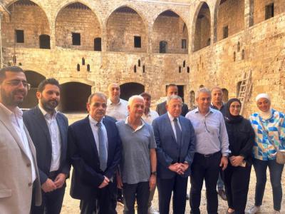 البزري والسنيورة وحجازي والسفير الإيطالي يتفقدون أعمال تأهيل 
