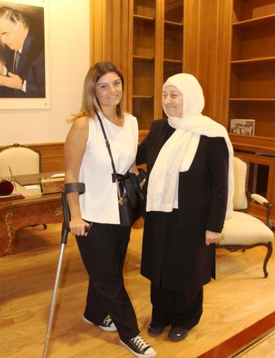 الحريري تسلمت من مزيّن الصباغ دعوة لمهرجان 'PADEL ON THE WHEELS' لـ جمعية 'Up.Handi.Cup'