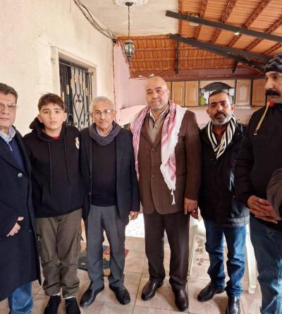 سعد يقدّم واجب العزاء بالمناضل نواف شكر 